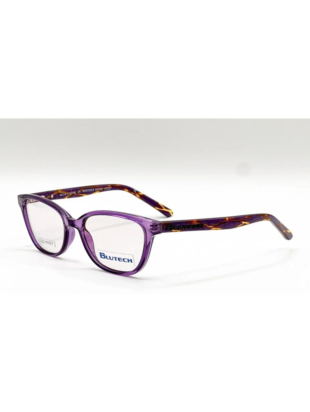Blutech Mercedes Bends Violet Cat Eye Authentic Eyeglass Frames 48-16-130